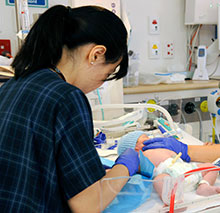 Doctor with baby