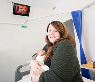 (Tiny TED Joondalup): Stephanie Howard with baby Charlie.